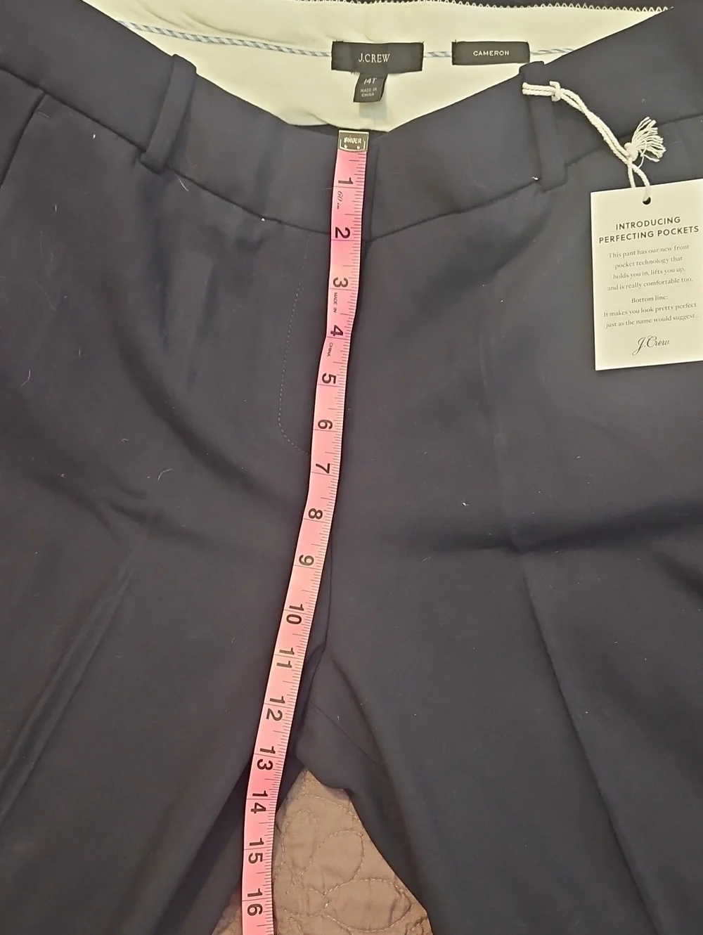 J.Crew Cameron Slim Crop Pant In Four Season Stretch Navy Women's 14T